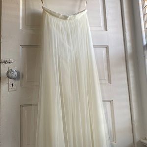 Jenny Yoo Louise tulle skirt ivory/white, size 0